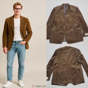 Deadstock Vintage Ivy Crew Country Classics Brown Corduroy Cotton Sport Coat 44L